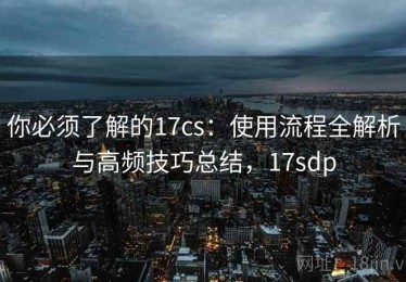 你必须了解的17cs：使用流程全解析与高频技巧总结，17sdp