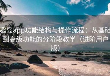 趣岛app功能结构与操作流程：从基础到高级功能的分阶段教学（进阶用户版）