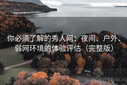 你必须了解的秀人网：夜间、户外、弱网环境的体验评估（完整版）