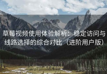 草莓视频使用体验解析：稳定访问与线路选择的综合对比（进阶用户版）