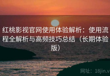 红桃影视官网使用体验解析：使用流程全解析与高频技巧总结（长期体验版）