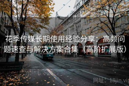 花季传媒长期使用经验分享：高频问题速查与解决方案合集（高阶扩展版）