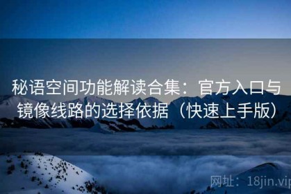 秘语空间功能解读合集：官方入口与镜像线路的选择依据（快速上手版）