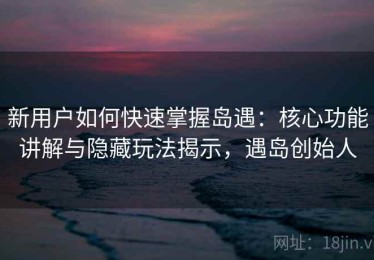 新用户如何快速掌握岛遇：核心功能讲解与隐藏玩法揭示，遇岛创始人