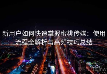 新用户如何快速掌握蜜桃传媒：使用流程全解析与高频技巧总结