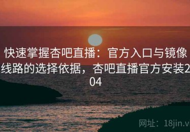 快速掌握杏吧直播：官方入口与镜像线路的选择依据，杏吧直播官方安装204