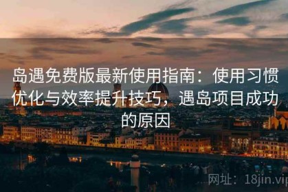 岛遇免费版最新使用指南：使用习惯优化与效率提升技巧，遇岛项目成功的原因
