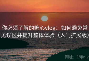 你必须了解的糖心vlog：如何避免常见误区并提升整体体验（入门扩展版）