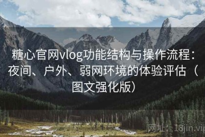 糖心官网vlog功能结构与操作流程：夜间、户外、弱网环境的体验评估（图文强化版）