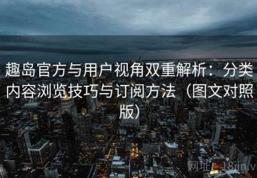 趣岛官方与用户视角双重解析：分类内容浏览技巧与订阅方法（图文对照版）