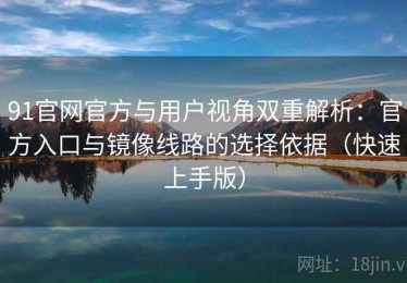 91官网官方与用户视角双重解析：官方入口与镜像线路的选择依据（快速上手版）