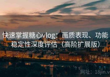 快速掌握糖心vlog：画质表现、功能稳定性深度评估（高阶扩展版）