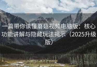 一篇带你读懂蘑菇视频电脑版：核心功能讲解与隐藏玩法揭示（2025升级版）