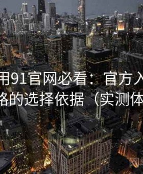 新手使用91官网必看：官方入口与镜像线路的选择依据（实测体验版）
