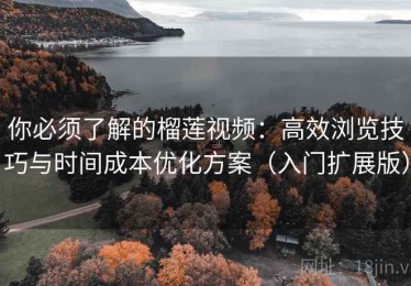 你必须了解的榴莲视频：高效浏览技巧与时间成本优化方案（入门扩展版）