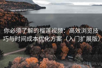 你必须了解的榴莲视频：高效浏览技巧与时间成本优化方案（入门扩展版）