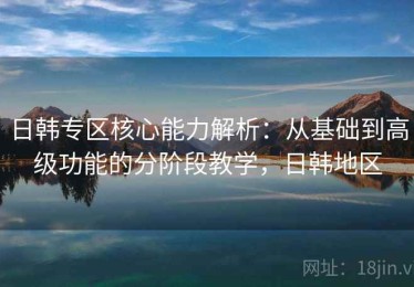 日韩专区核心能力解析：从基础到高级功能的分阶段教学，日韩地区