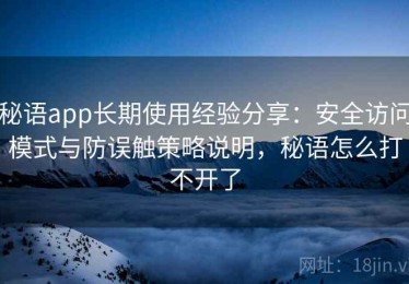 秘语app长期使用经验分享：安全访问模式与防误触策略说明，秘语怎么打不开了