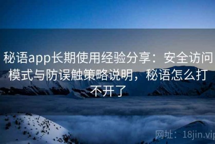 秘语app长期使用经验分享：安全访问模式与防误触策略说明，秘语怎么打不开了