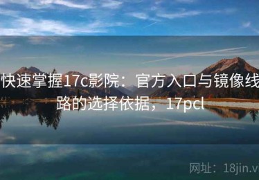 快速掌握17c影院：官方入口与镜像线路的选择依据，17pcl