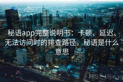 秘语app完整说明书：卡顿、延迟、无法访问时的排查路径，秘语是什么意思