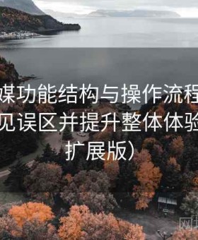 天美传媒功能结构与操作流程：如何避免常见误区并提升整体体验（入门扩展版）