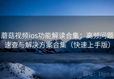 蘑菇视频ios功能解读合集：高频问题速查与解决方案合集（快速上手版）