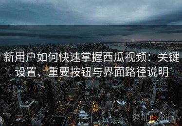 新用户如何快速掌握西瓜视频：关键设置、重要按钮与界面路径说明