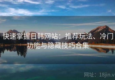 快速掌握日韩网站：推荐玩法、冷门功能与隐藏技巧合集