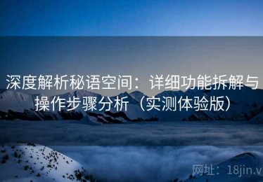 深度解析秘语空间：详细功能拆解与操作步骤分析（实测体验版）
