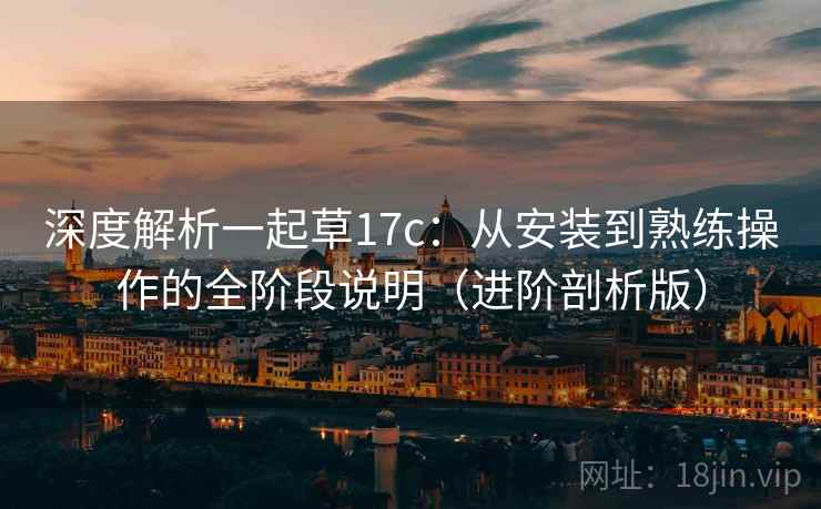 深度解析一起草17c：从安装到熟练操作的全阶段说明（进阶剖析版）