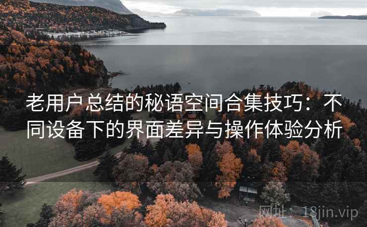 老用户总结的秘语空间合集技巧:不同设备下的界面差异与操作体验分析 老用户总结的秘语空间合集技巧:不同设备下的界面差异与操作体验分析