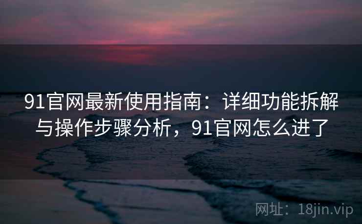 91官网最新使用指南：详细功能拆解与操作步骤分析，91官网怎么进了