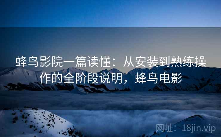 蜂鸟影院一篇读懂：从安装到熟练操作的全阶段说明，蜂鸟电影