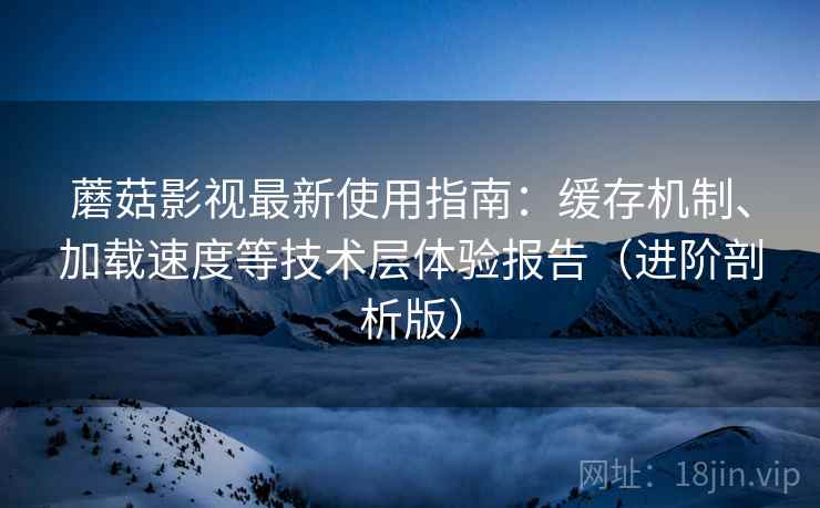 蘑菇影视最新使用指南:缓存机制、加载速度等技术层体验报告(进阶剖析版) 蘑菇影视最新使用指南:缓存机制、加载速度等技术层体验报告(进阶剖析版)