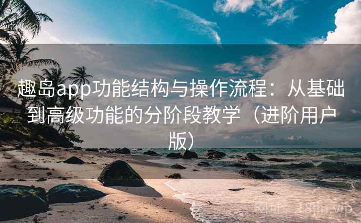 趣岛app功能结构与操作流程：从基础到高级功能的分阶段教学（进阶用户版）