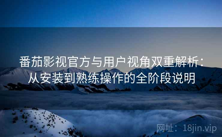 番茄影视官方与用户视角双重解析:从安装到熟练操作的全阶段说明 番茄影视官方与用户视角双重解析:从安装到熟练操作的全阶段说明