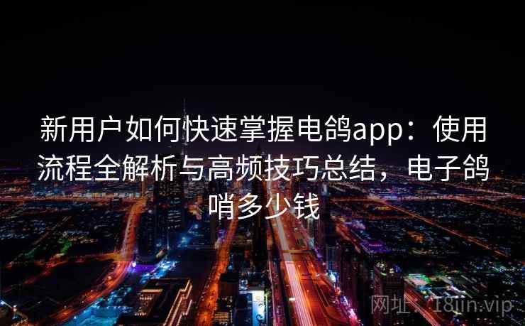 新用户如何快速掌握电鸽app:使用流程全解析与高频技巧总结,电子鸽哨多少钱 新用户如何快速掌握电鸽app:使用流程全解析与高频技巧总结,电子鸽哨多少钱